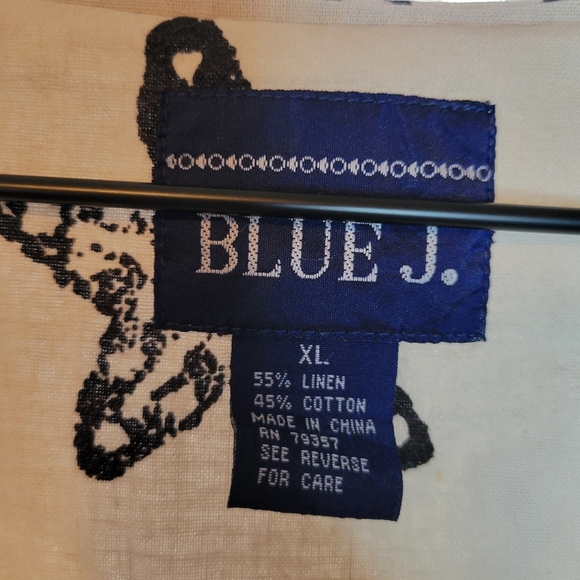 Blue J. Linen Cotton Blend Nautical Fish Themed Sleeveless Summer Dress,Size XL - Picture 10 of 10